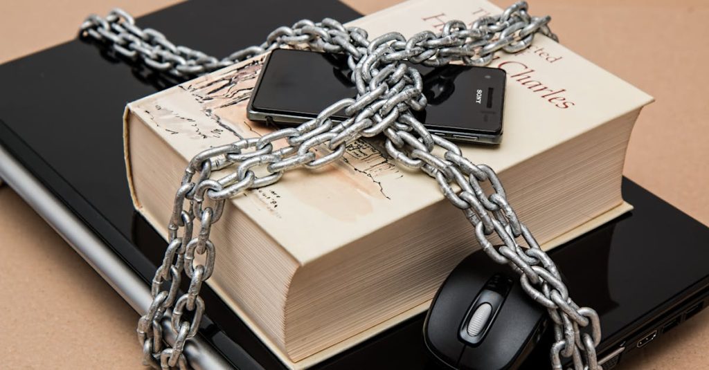 Ilustração conceitual de proteção de dados e privacidade digital