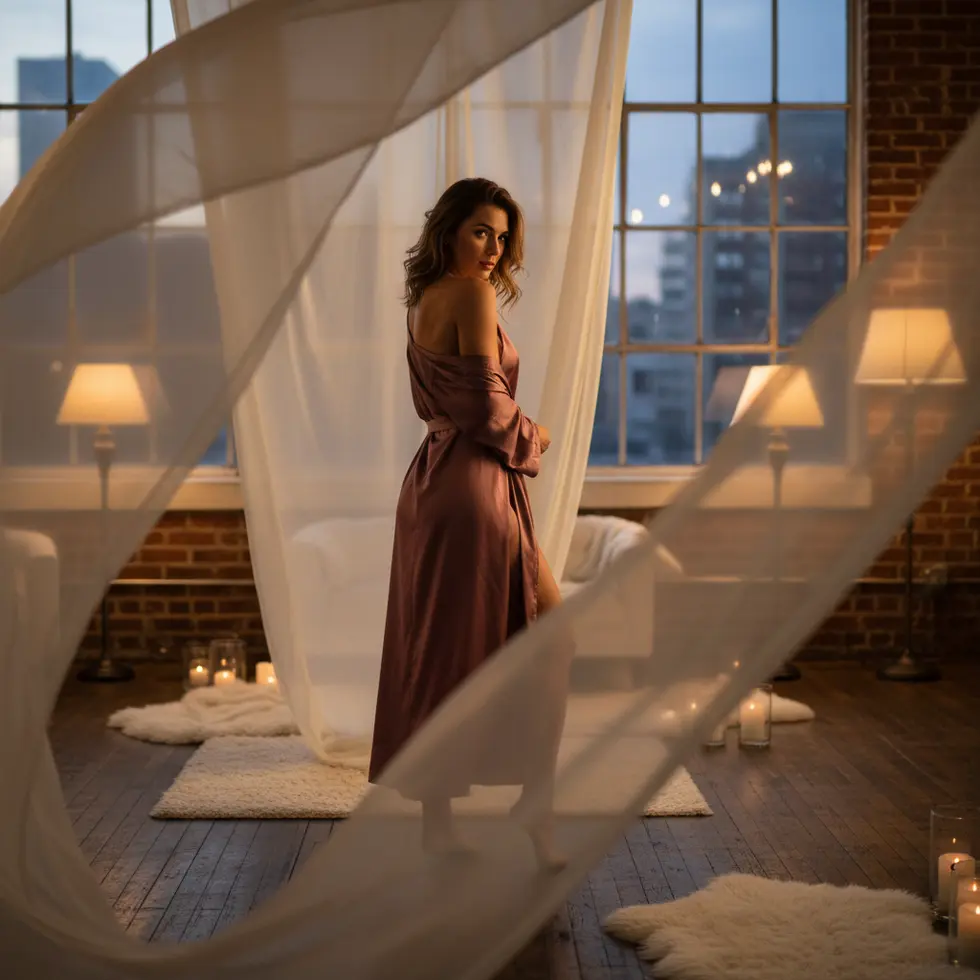 Artistic and sensual photo shoot focusing on privacy and empowerment