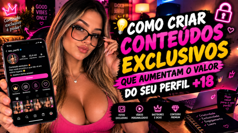 💡 COMO CRIAR CONTEÚDOS EXCLUSIVOS QUE AUMENTAM O VALOR DO SEU PERFIL +18